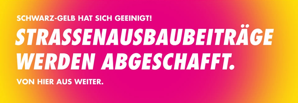 Anlieger komplett von Straßenausbaubeiträgen entlasten