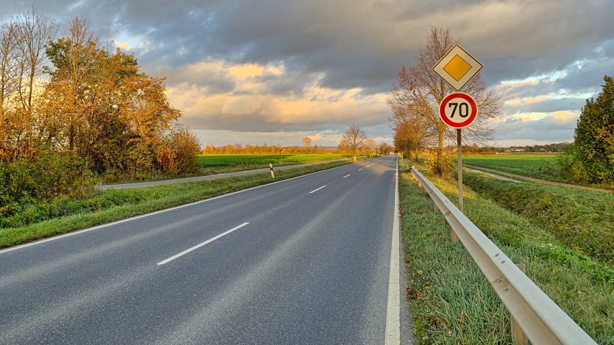 Verlauf der L238 - Alsdorfer Straße in Eschweiler-Dürwiß