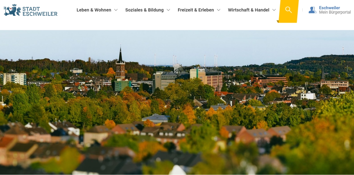 Homepage der Stadt Eschweiler