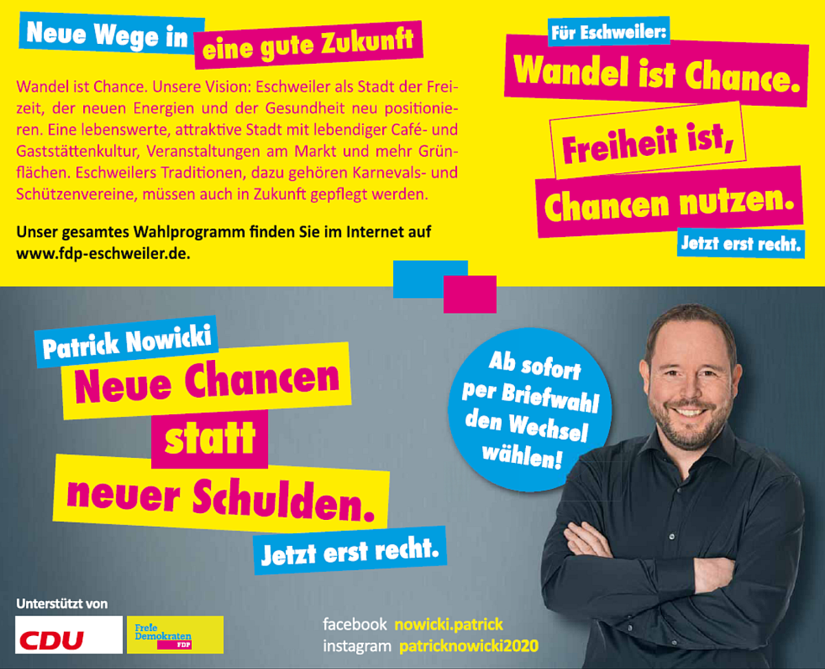 FDP Eschweiler: Neue Wege in eine gute Zukunft