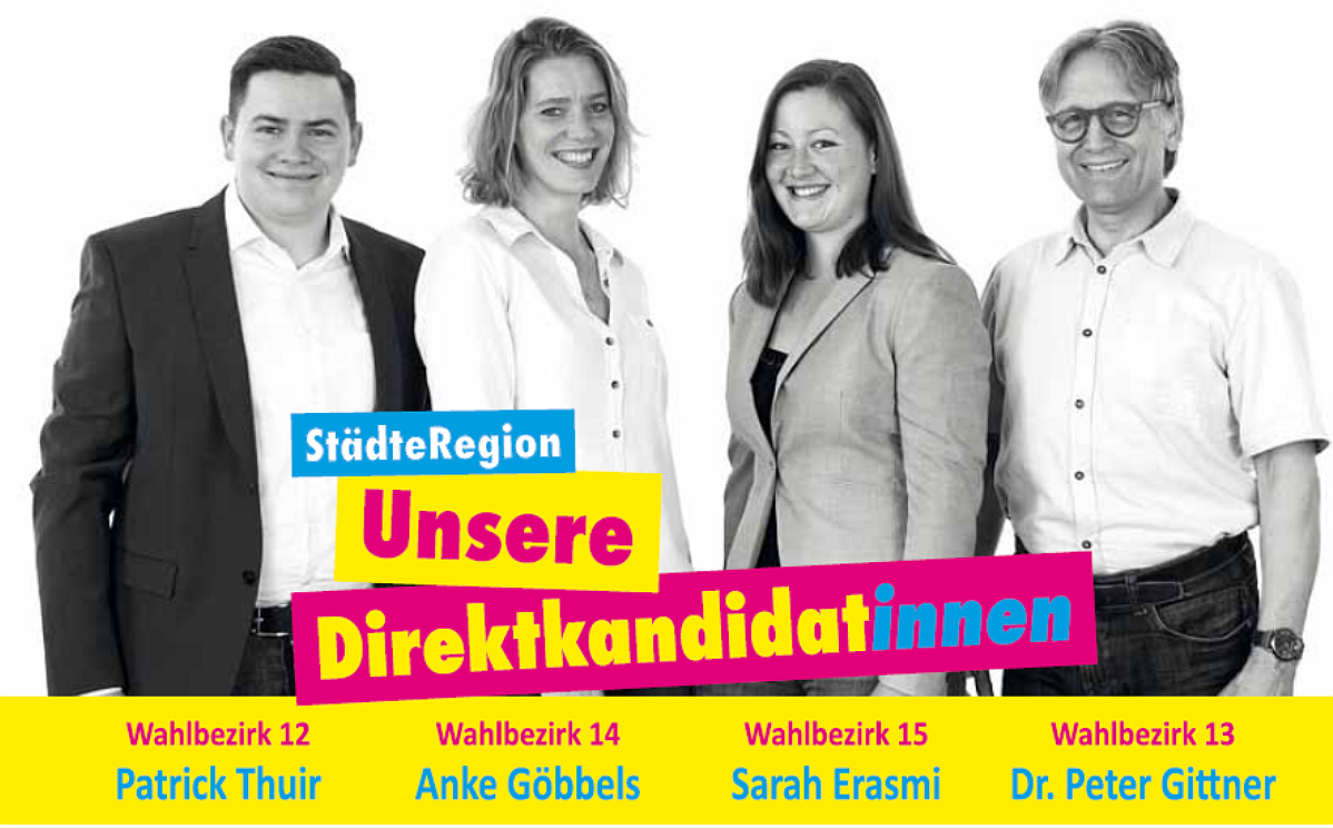 FDP Eschweiler: Unsere Kandidat*innen für die Städteregion Aachen