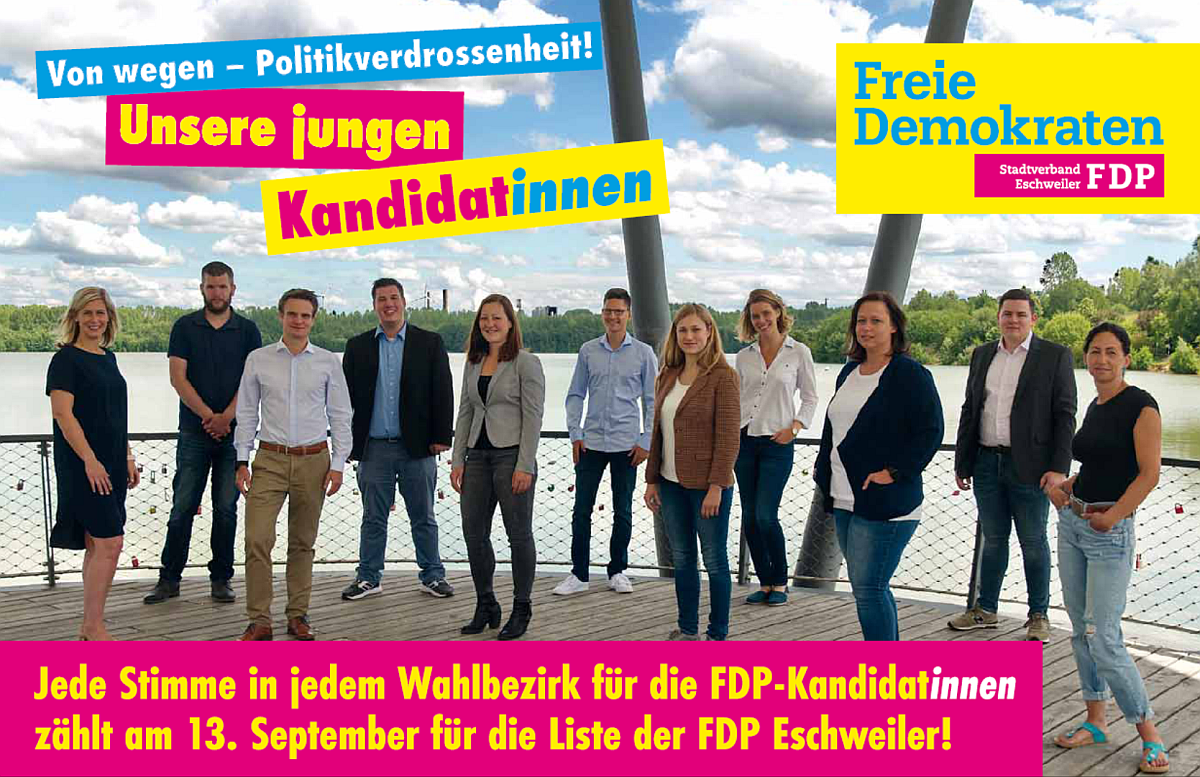 FDP Eschweiler: Unsere jungen Kandidat*innen